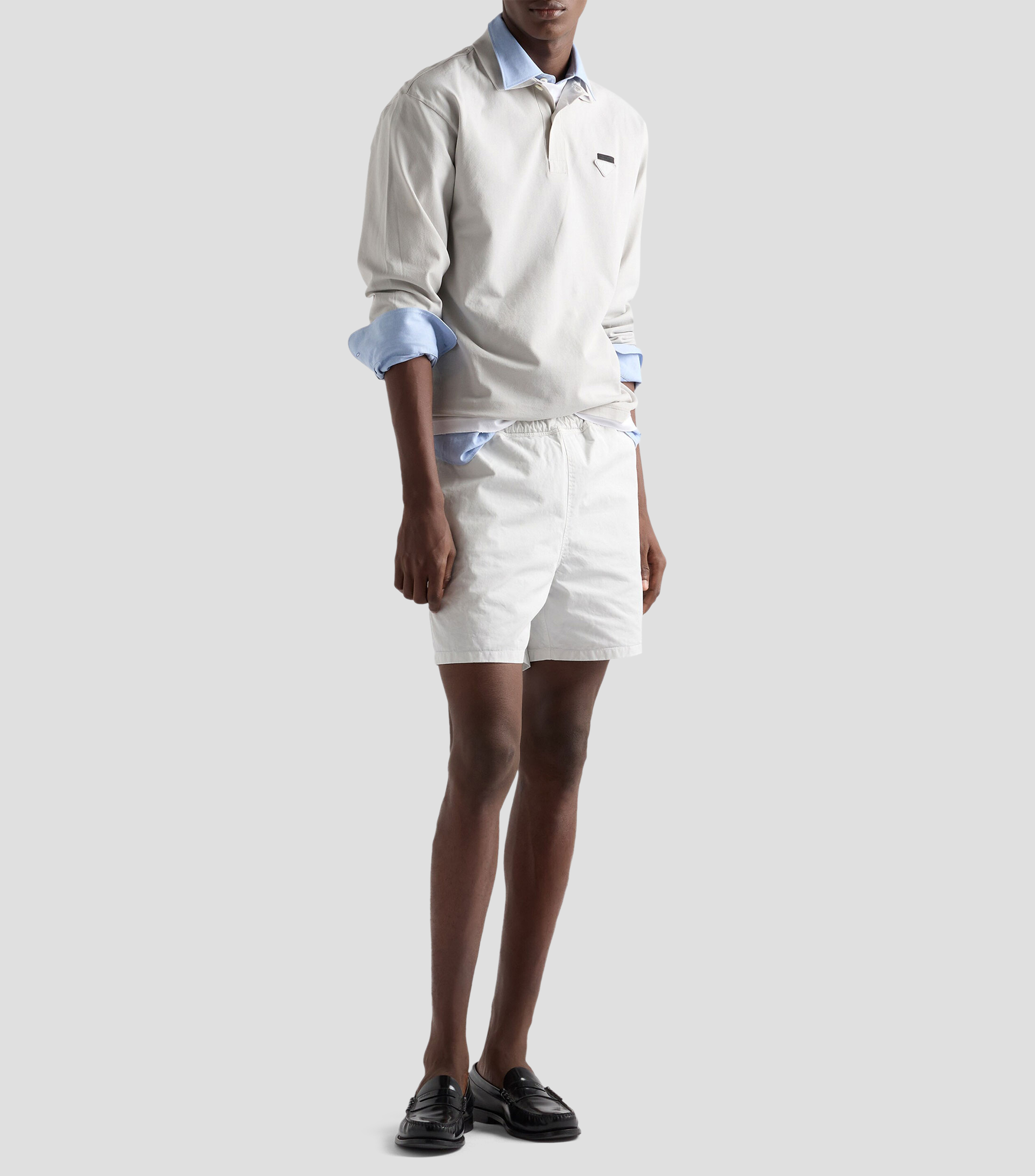 Camisa lisa manga larga Hombre